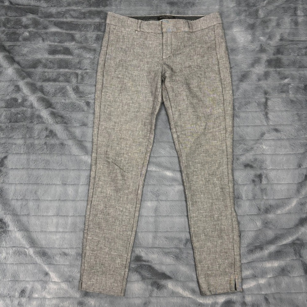 Banana Republic Sloan Gray Textured Slim Fit Ankle Pants Womens 2 Professional